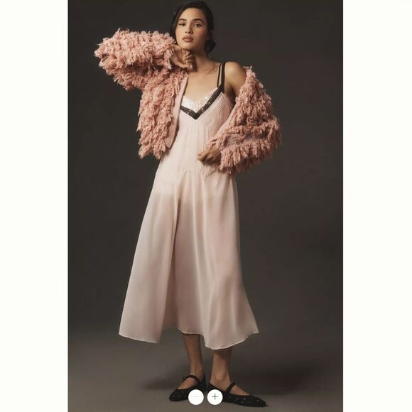 Anthropologie Strappy Sequin-Layer Midi Slip Dress - Picture 3 of 4